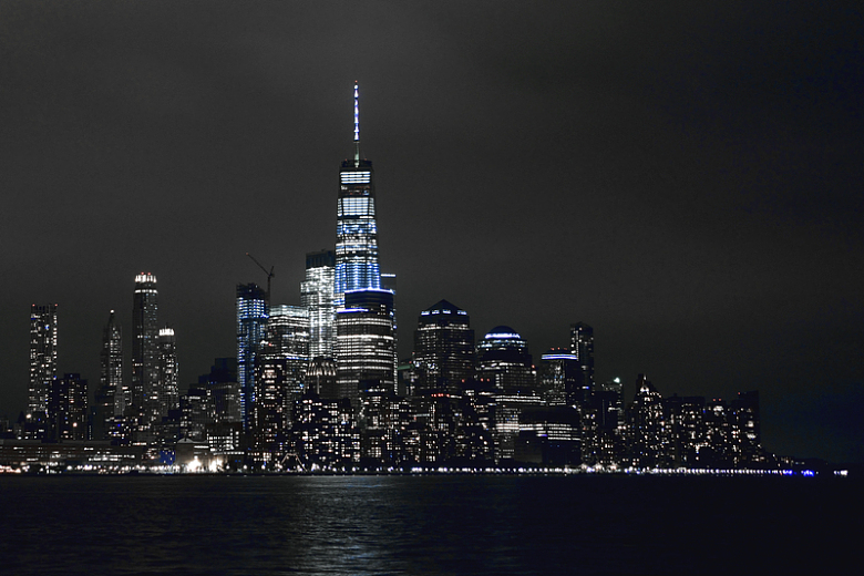 曼哈顿摩天楼夜景