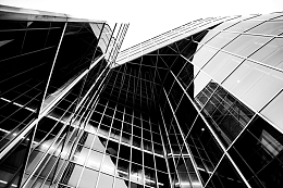 玻璃建筑黑白