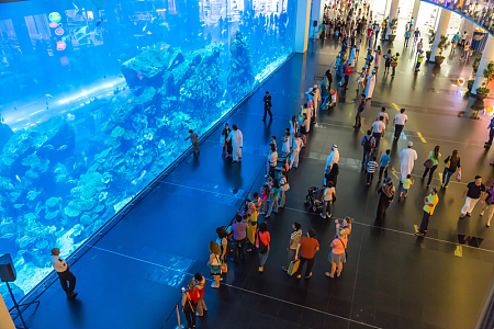 迪拜购物中心水族馆素材