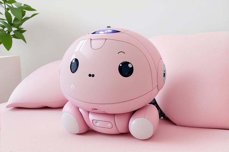 粉色沙发AI人工智能机器人