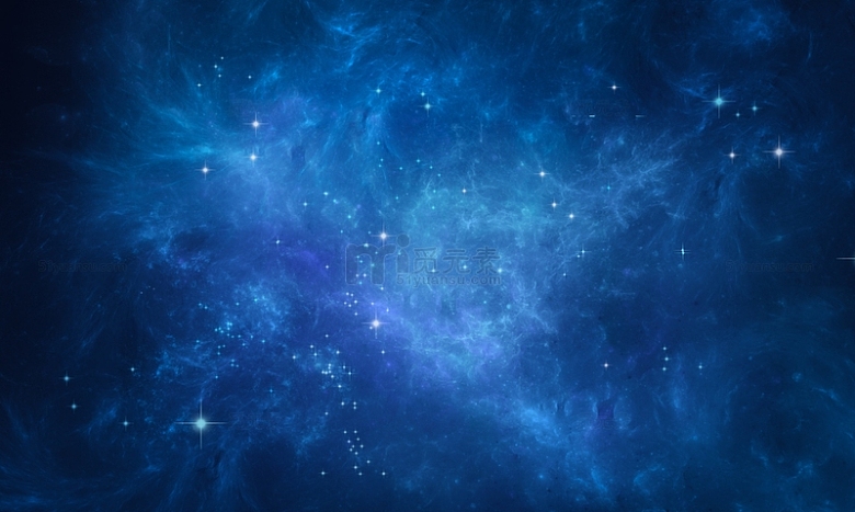 宇宙星空星云蓝色炫彩商务海报背景