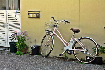 粉色自行车