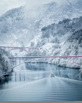 寒冬腊月山水风景