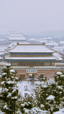北京紫禁城故宫博物馆雪景