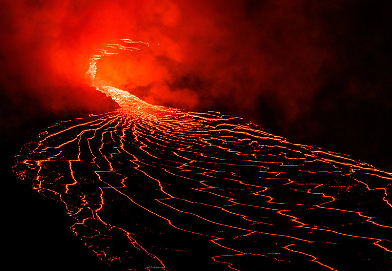 火山熔岩爆发