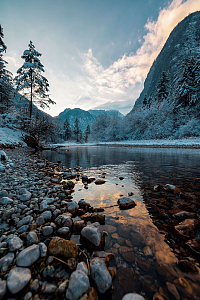 初冬山水风景