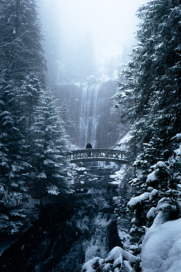 冬季山水雪景