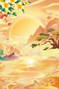 国潮中秋节佳节国风古风月饼中秋海报