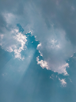 蓝天白云自然风景
