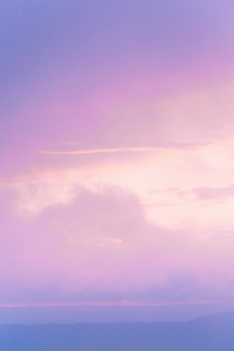 粉紫色天空唯美风景