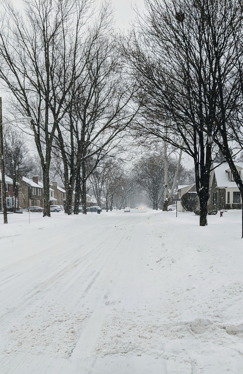 冬季街道雪景