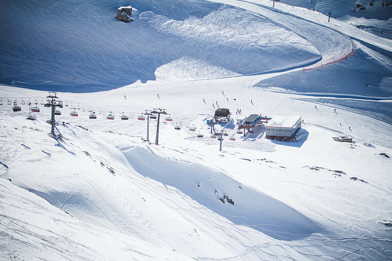 冬日滑雪场雪景