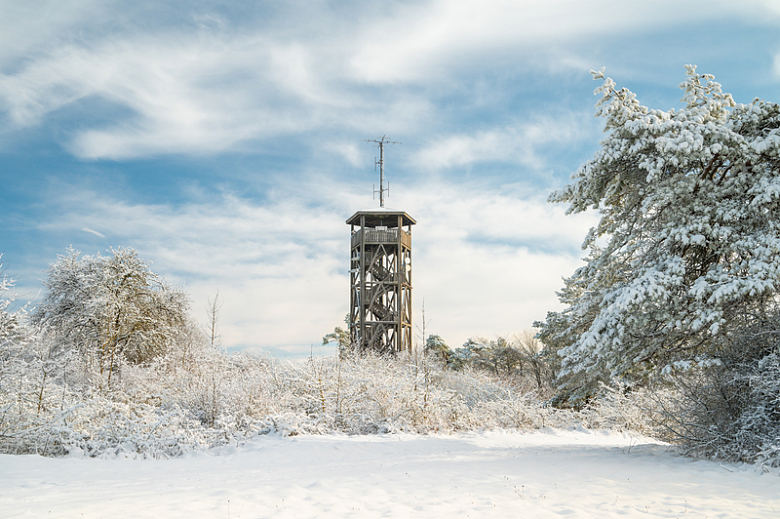 冬季雪树银花观测塔风景