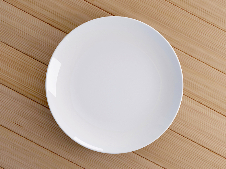白色餐盘高清