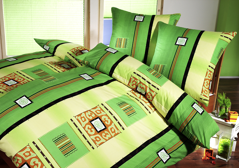 绿色被子枕头
