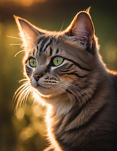  可爱虎斑猫宠物写真摄影