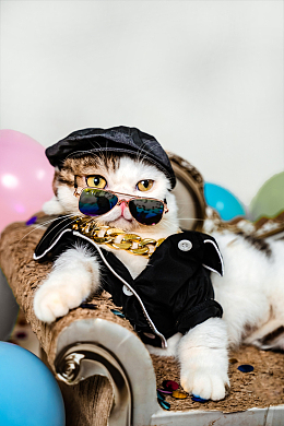 可爱时髦宠物猫咪写真