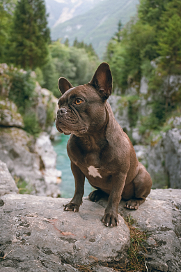 黑色小型斗牛犬
