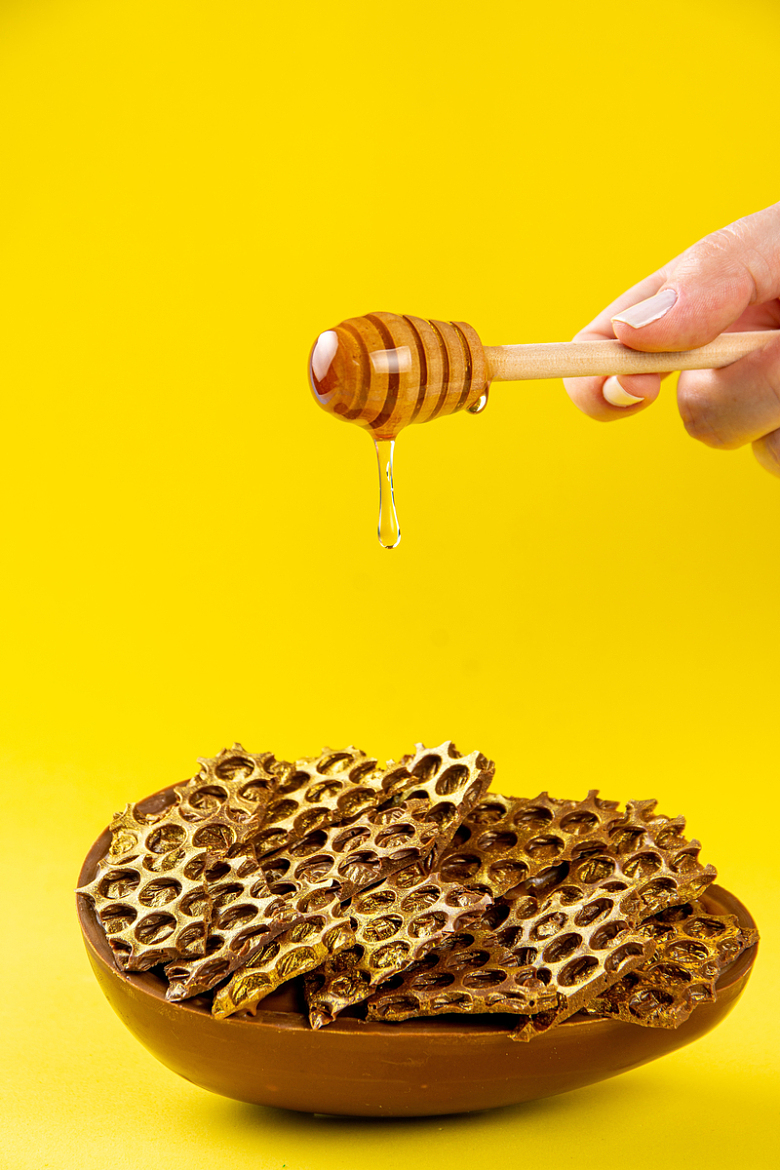 黄色蜂巢蜂蜜