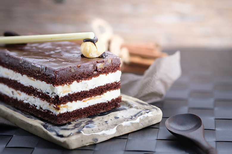 巧克力奶油方块蛋糕
