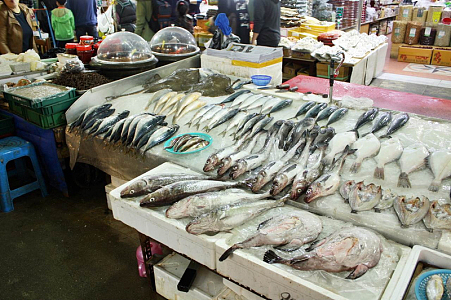 菜市场海鲜摊位