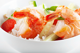 虾仁白米饭