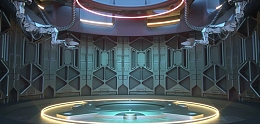 c4d酷炫科技展台背景