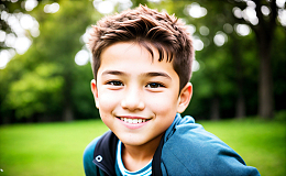 亚洲帅气少年肖像