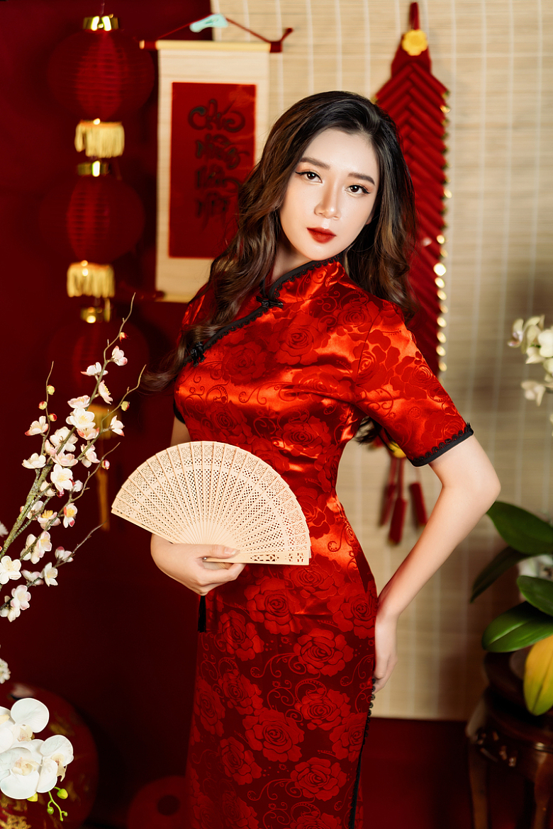 春节古典旗袍美女写真