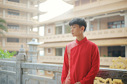 亚洲中国传统服饰帅哥
