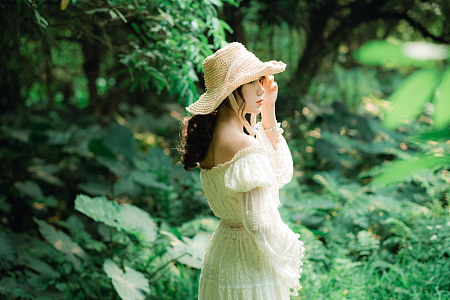 美女小清新文艺风格