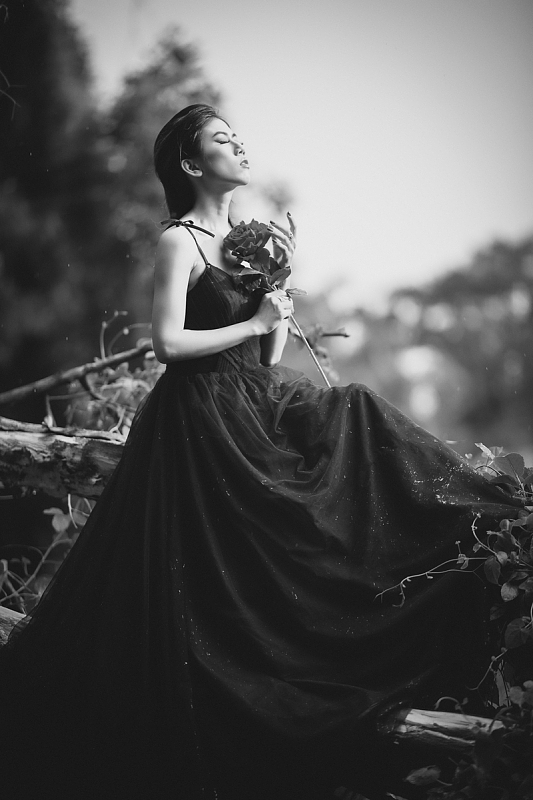 唯美黑色系婚纱照