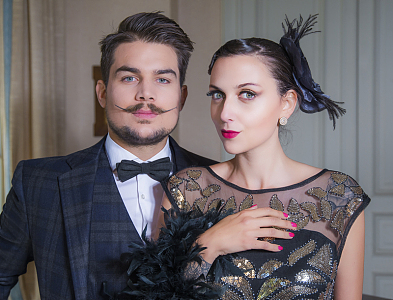 欧洲俊男美女情侣