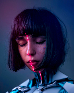 仿真机器人美女
