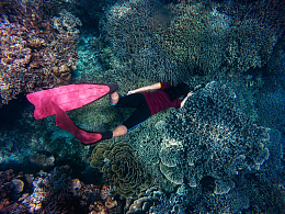 海洋潜水美女