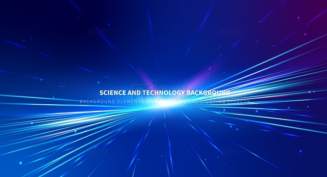 蓝色科技互联网梦幻未来光线星空装饰背景