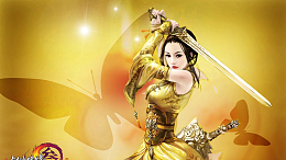 黄色调游戏美女