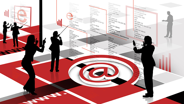 商务人士剪影速写