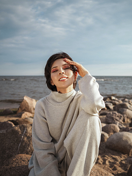 海边时尚美女写真