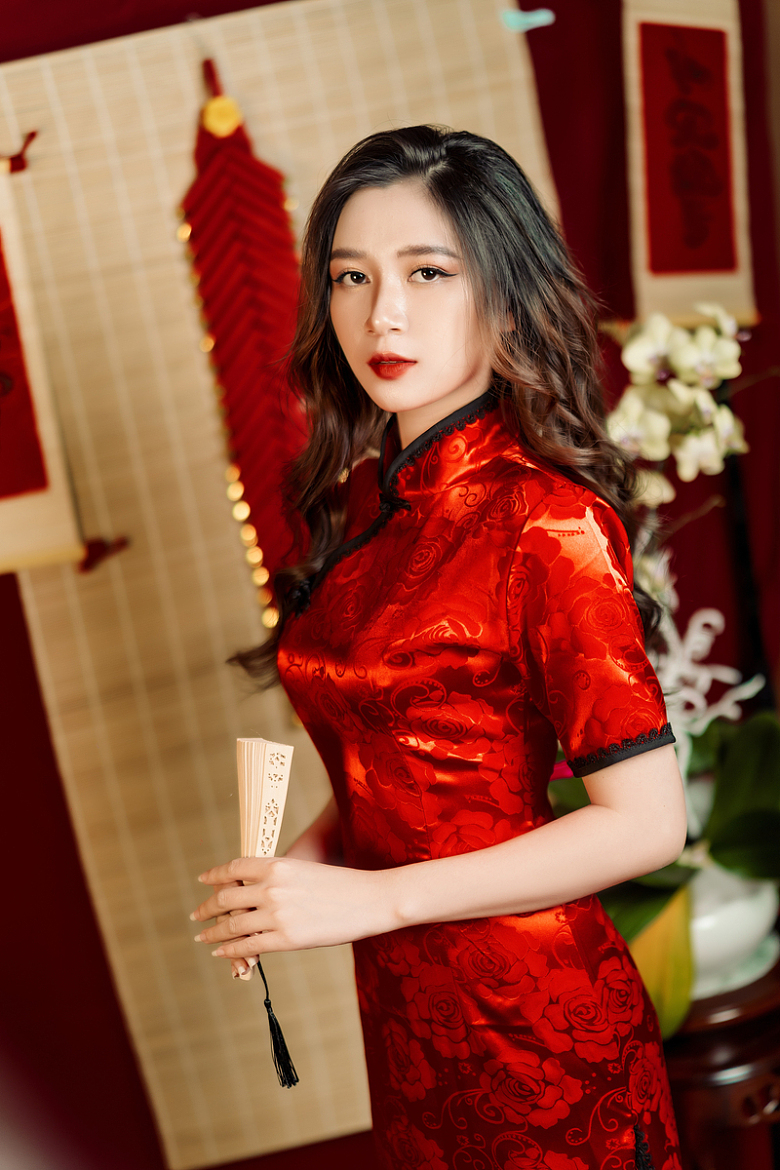 春节美女古典旗袍写真