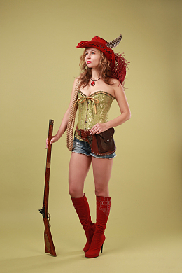 欧美美女cosplay猎人写真艺术照