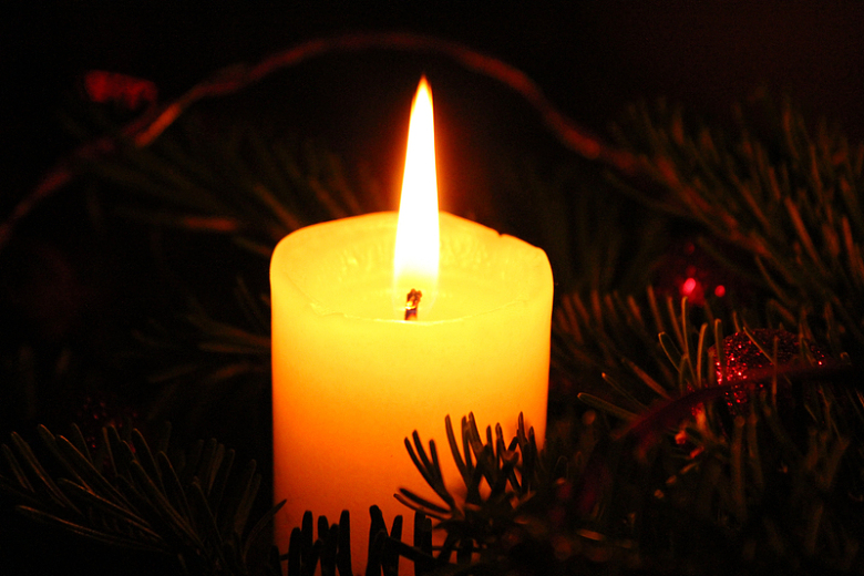 圣诞节蜡烛火焰