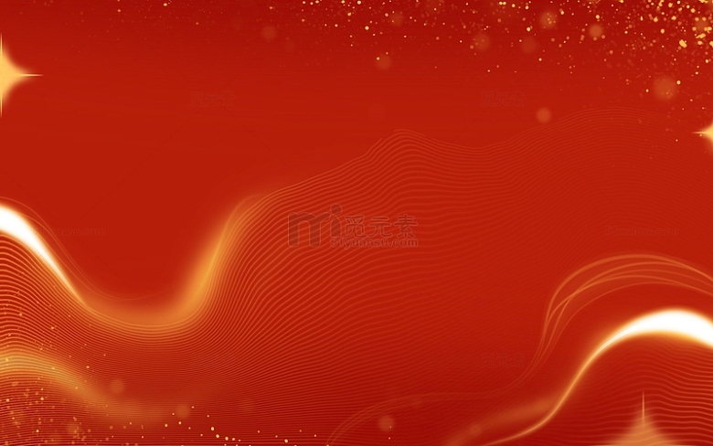 红色大气喜庆金箔线条国庆春节背景