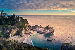 唯美天空海岸风景