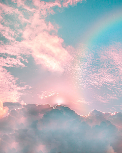 七色彩虹唯美风景