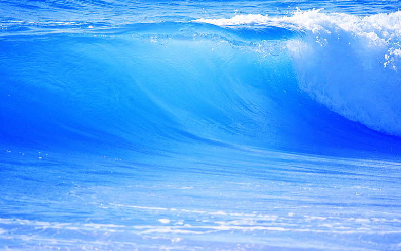 蓝色海浪素材