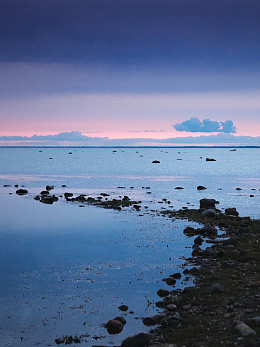 黄昏海岸大海风景