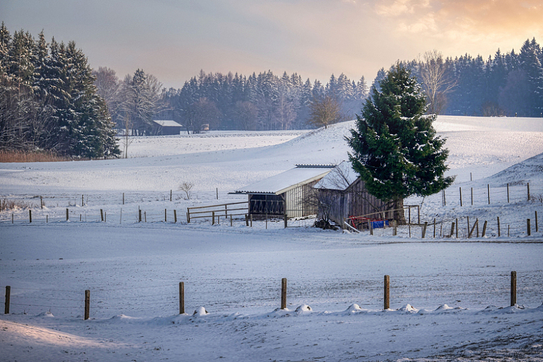德国巴伐利亚冬季风景