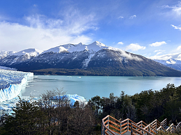 冬季阿根廷雪山冰川风光
