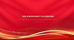 红色中国风喜庆丝绸线条装饰纹理背景